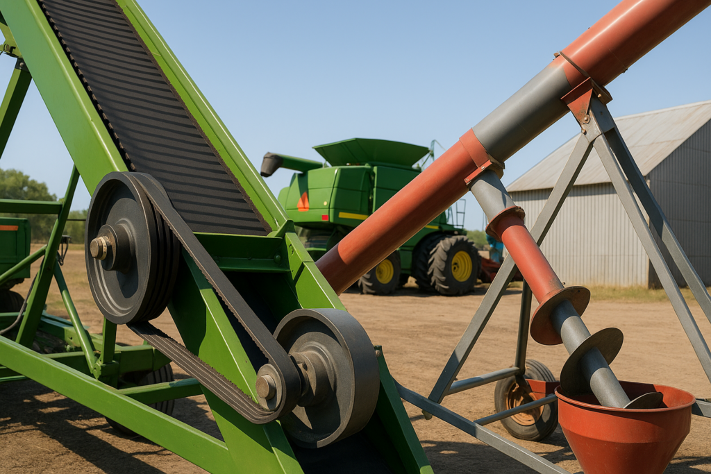 Cinghie su impianti agricoli (nastri, elevatori, coclee): scelta e manutenzione