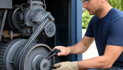 Compressori a vite: check estivo delle cinghie prima di ferragosto