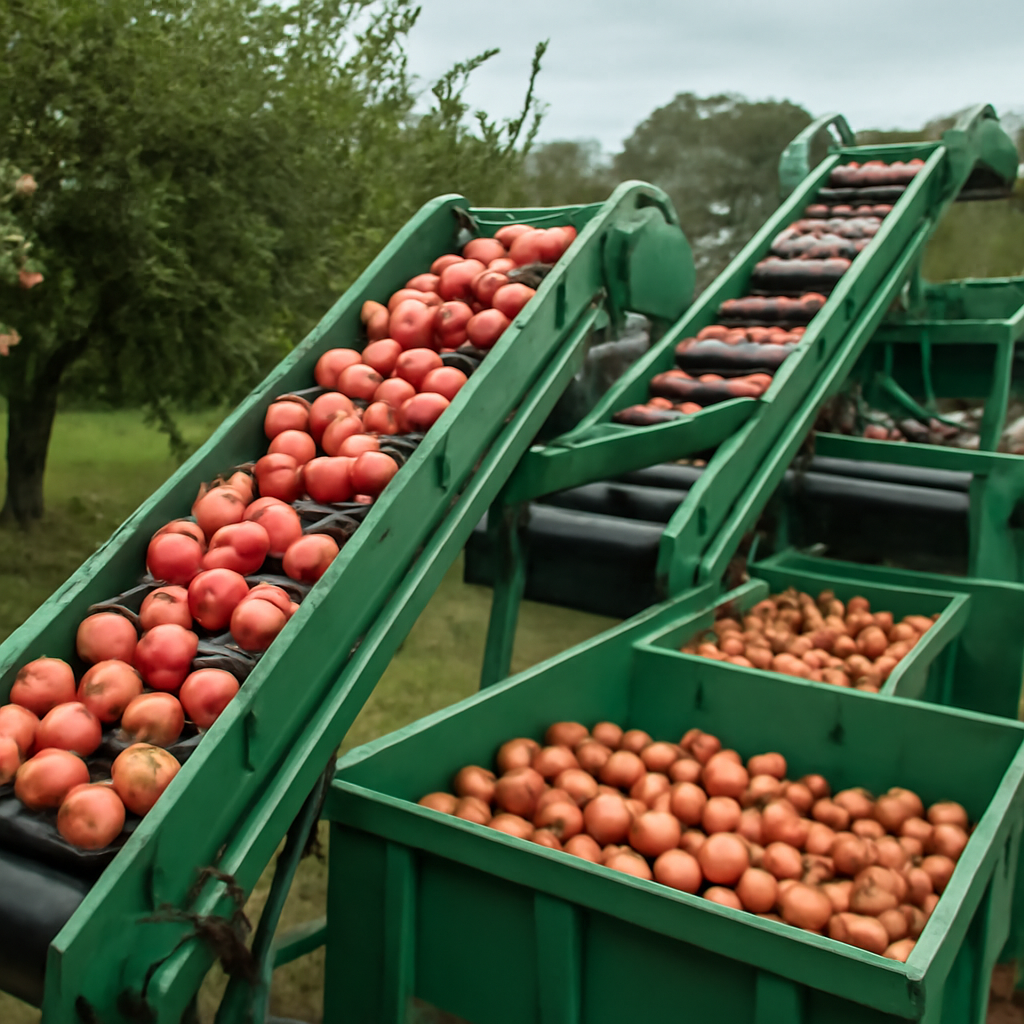 Macchine per la frutta: cinghie su raccoglitori e selezionatrici