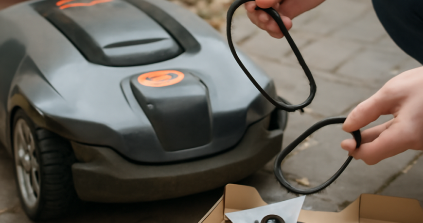 Robot rasaerba: fine stagione e ricambi cinghia lame