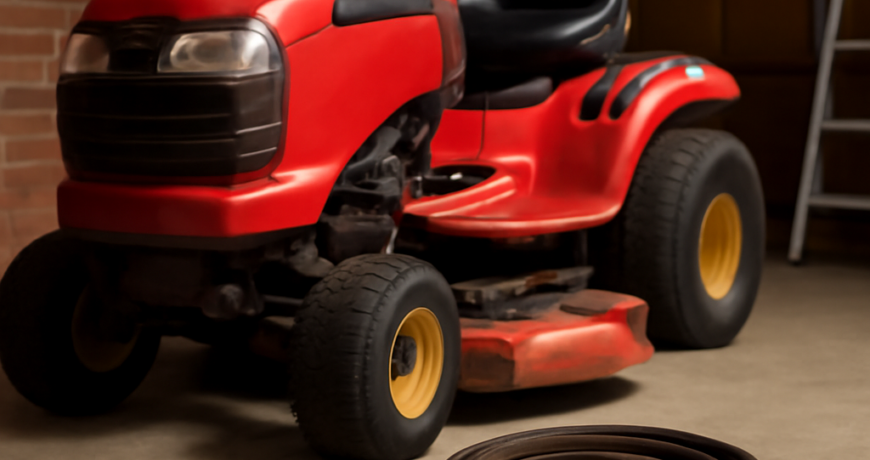 Trattorino tosaerba: kit cinghie pronto in garage per l estate
