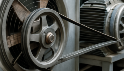 Cinghie per ventilatori industriali: tensione, slittamento e rumore